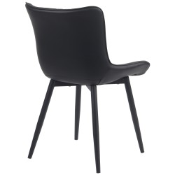 Juego de 2 sillas Brady, piel sintética negra