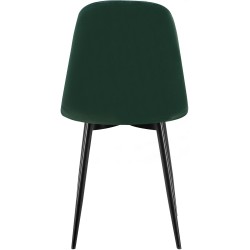 Silla de comedor Baxter de terciopelo verde