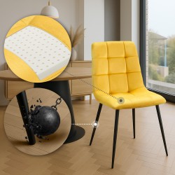 Silla de comedor amarilla Antibes