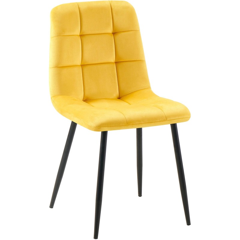 Silla de comedor amarilla Antibes