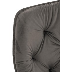Silla Tanna en terciopelo antracita