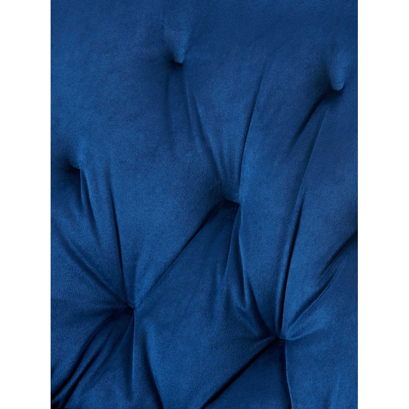 Silla de comedor Wallace de terciopelo azul