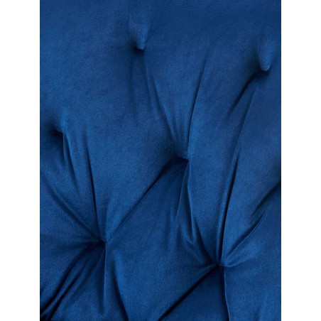 Silla de comedor Wallace de terciopelo azul