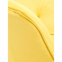 Silla de comedor Wallace en terciopelo amarillo