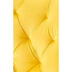 Silla de comedor Wallace en terciopelo amarillo