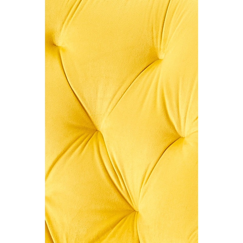 Silla de comedor Wallace en terciopelo amarillo