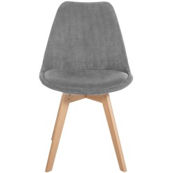 Juego de 4 sillas de cuerda Linares grises