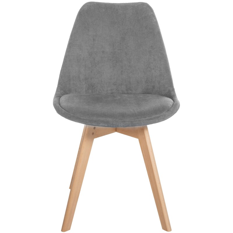 Juego de 4 sillas de cuerda Linares grises