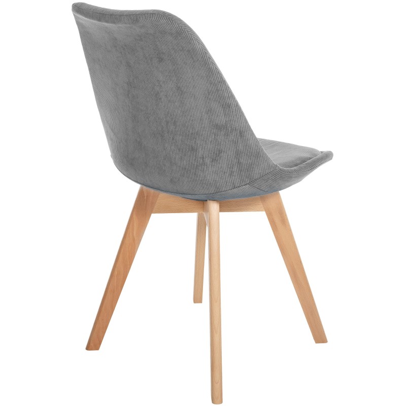 Juego de 4 sillas de cuerda Linares grises