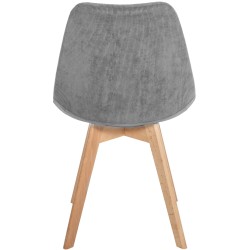 Juego de 4 sillas de cuerda Linares grises