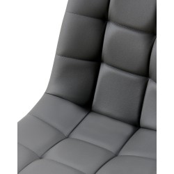 Silla de comedor Antibes, piel sintética gris oscuro