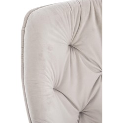 Juego de 2 sillas de terciopelo gris Tanna