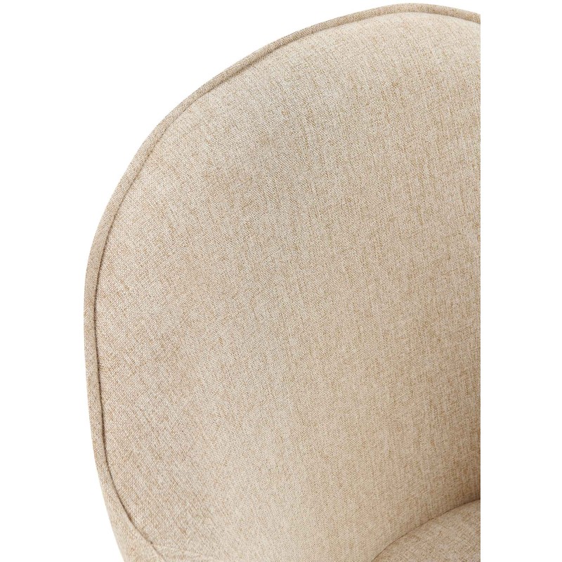 Silla de comedor Boise en tela color topo