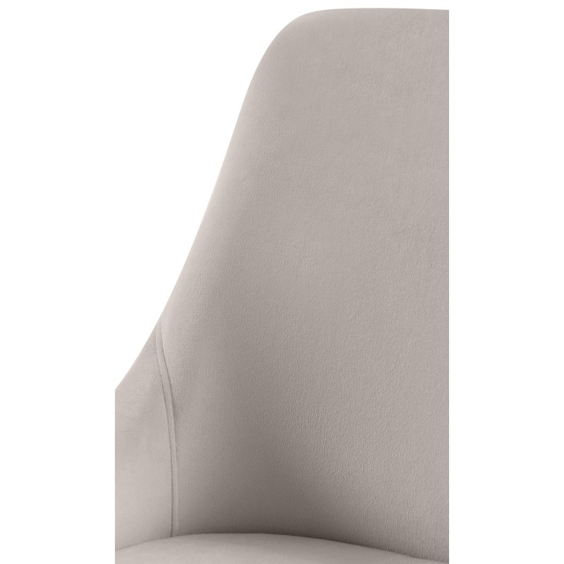 Silla de comedor Elmira en terciopelo negro y gris