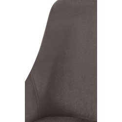 Silla de comedor Elmira en terciopelo dorado antracita