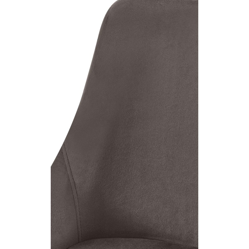 Silla de comedor Elmira en terciopelo dorado antracita