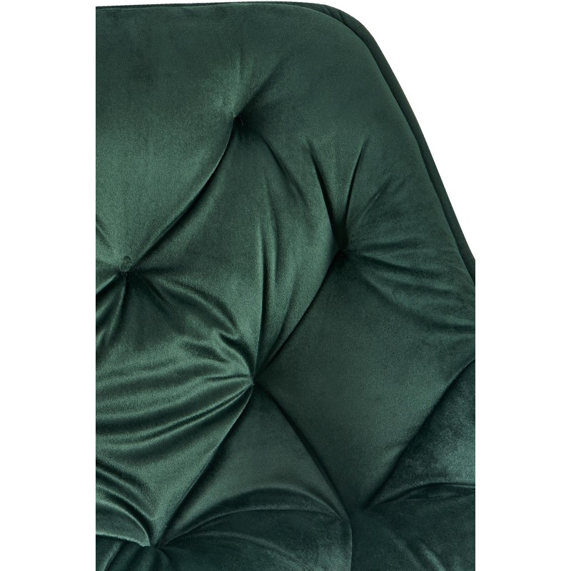 Silla de comedor Antigo de terciopelo verde