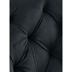 Silla de comedor Antigo de terciopelo negro.