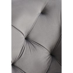 Silla de comedor Antigo en terciopelo gris oscuro