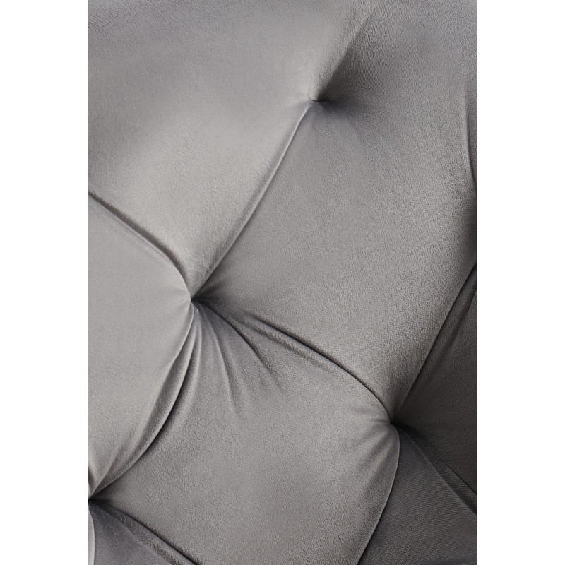 Silla de comedor Antigo en terciopelo gris oscuro