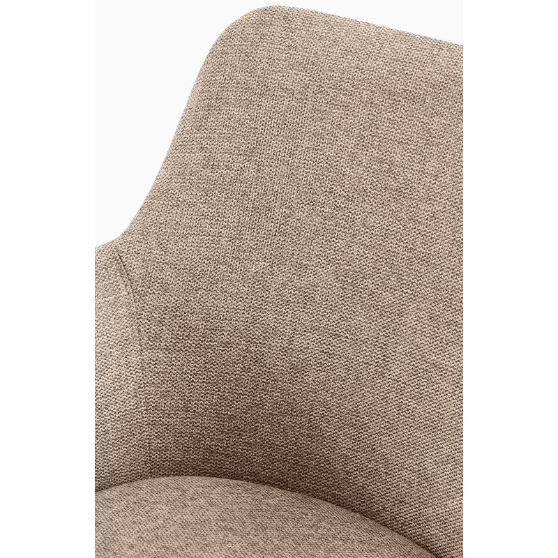 Silla de comedor Olema en tela color topo