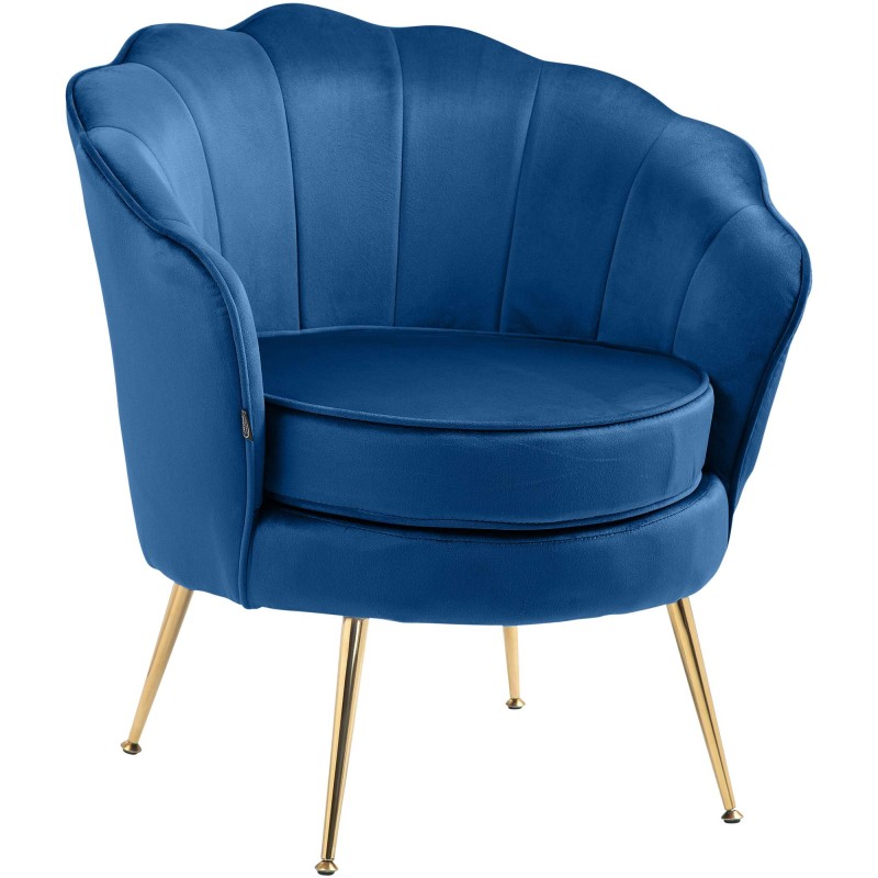 Silla Rosita de terciopelo azul