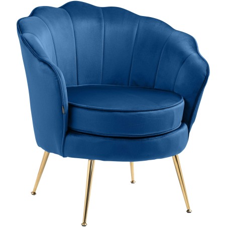 Silla Rosita de terciopelo azul