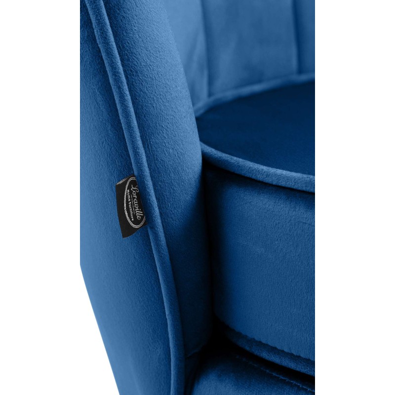 Silla Rosita de terciopelo azul