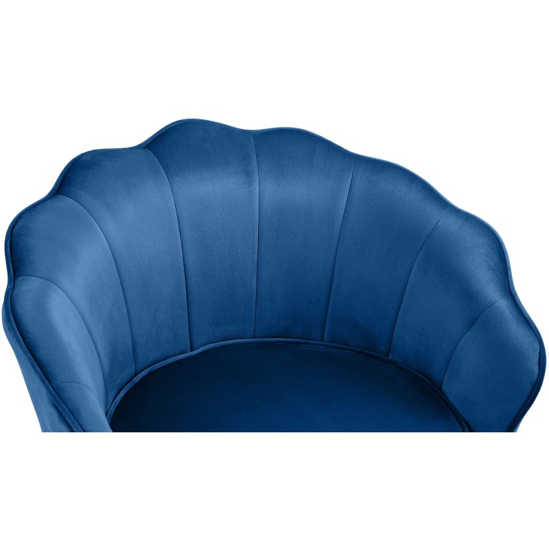 Silla Rosita de terciopelo azul
