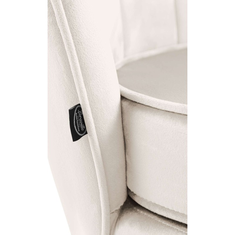 Silla Rosita en terciopelo color crema