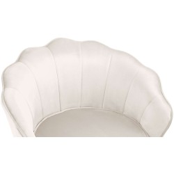 Silla Rosita en terciopelo color crema