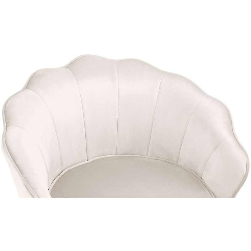 Silla Rosita en terciopelo color crema