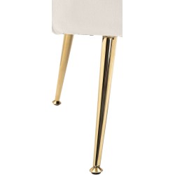 Silla Rosita en terciopelo color crema