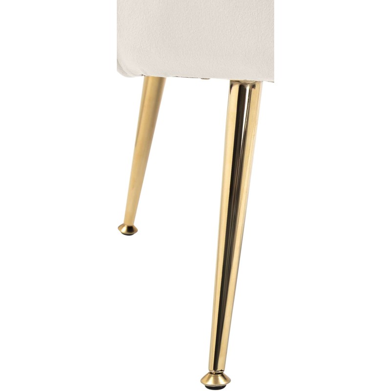Silla Rosita en terciopelo color crema