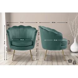 Silla Rosita en terciopelo verde