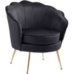 Silla Rosita en terciopelo negro