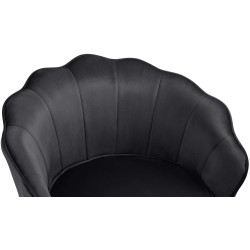 Silla Rosita en terciopelo negro