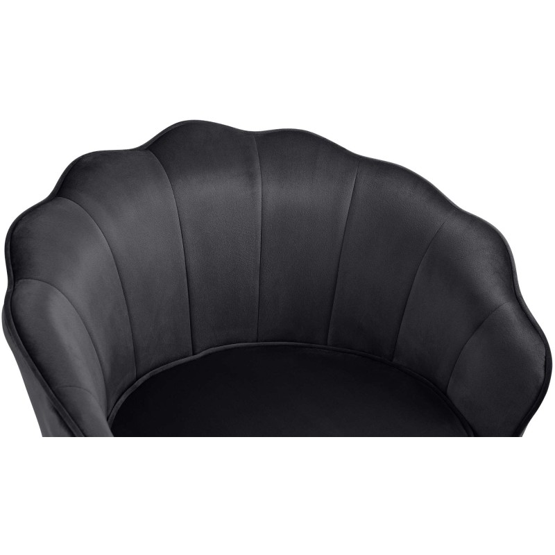 Silla Rosita en terciopelo negro