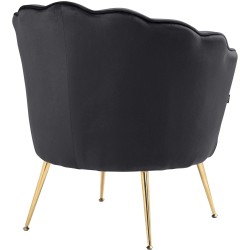 Silla Rosita en terciopelo negro