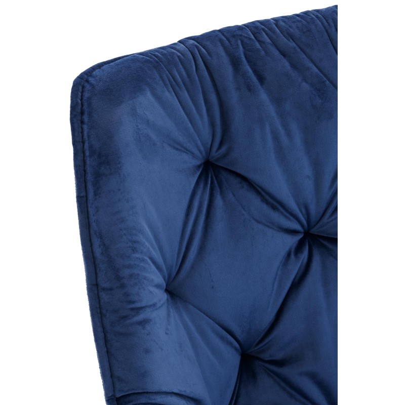 Silla de terciopelo Tanna azul oscuro