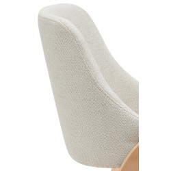 Silla de comedor Vangale en tela natural/crema
