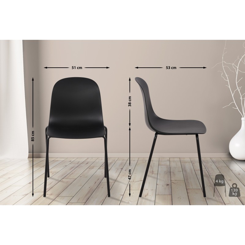 Silla Hardin negra