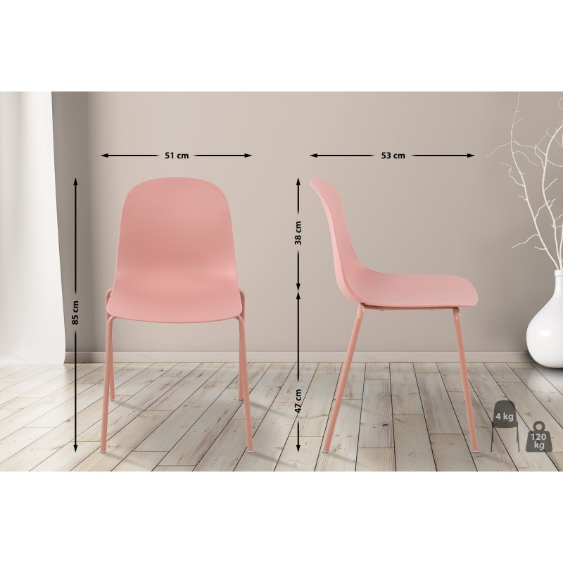 Silla rosa Hardin