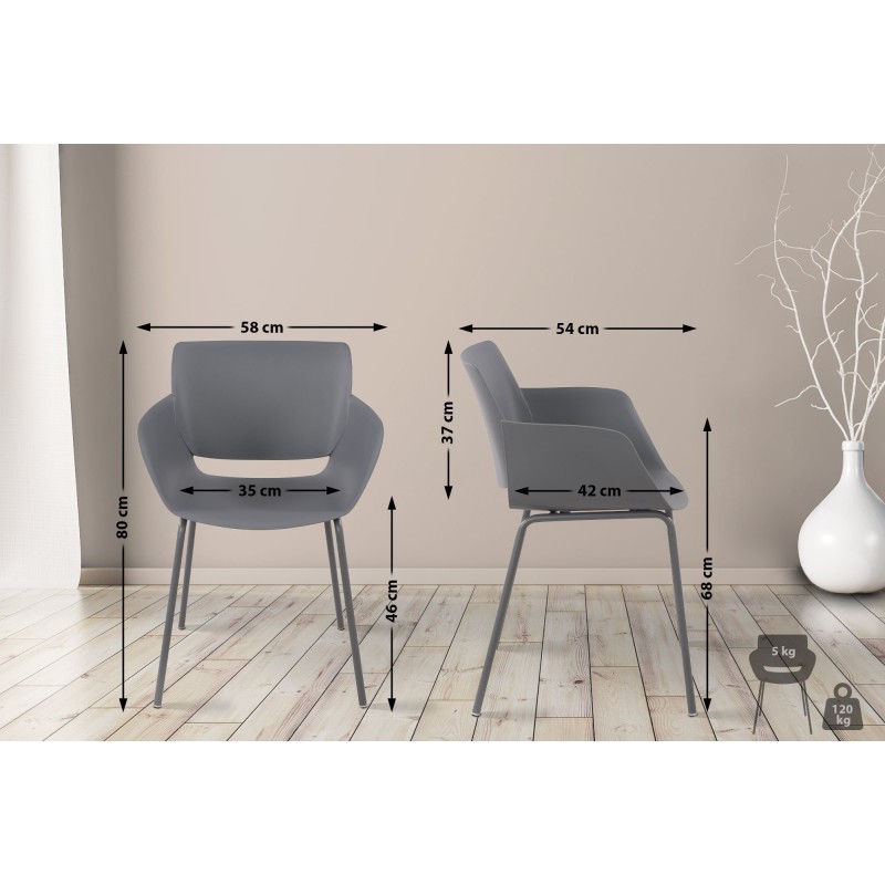 Silla Alpena gris oscuro