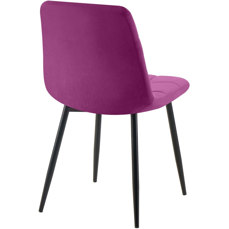 Juego de 4 sillas de comedor Antibes moradas