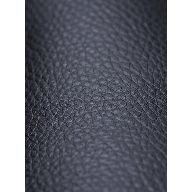 Silla de comedor Foley, piel sintética de roble negro