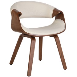 Silla de comedor Foley en tela de roble crema Silla de comedor Foley en tela de roble crema