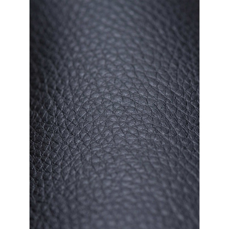 Taburete de bar Foley, piel sintética, roble negro