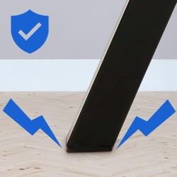 Silla de comedor Lewes de terciopelo azul oscuro