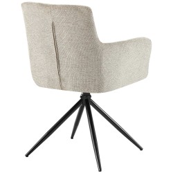 Silla de comedor Jonah en tela color topo